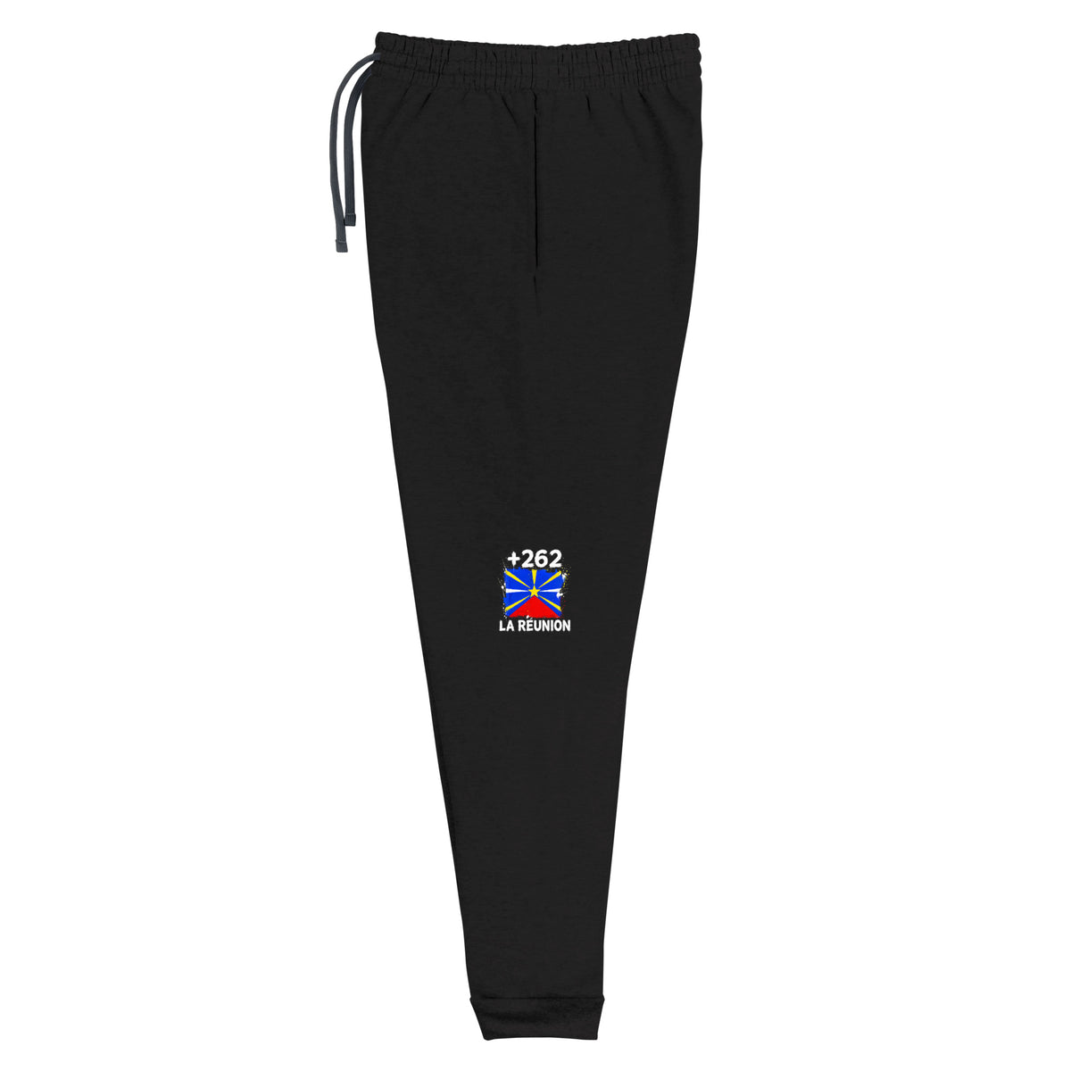 Jogger La Réunion +262 vue de face, design drapeau réunionnais