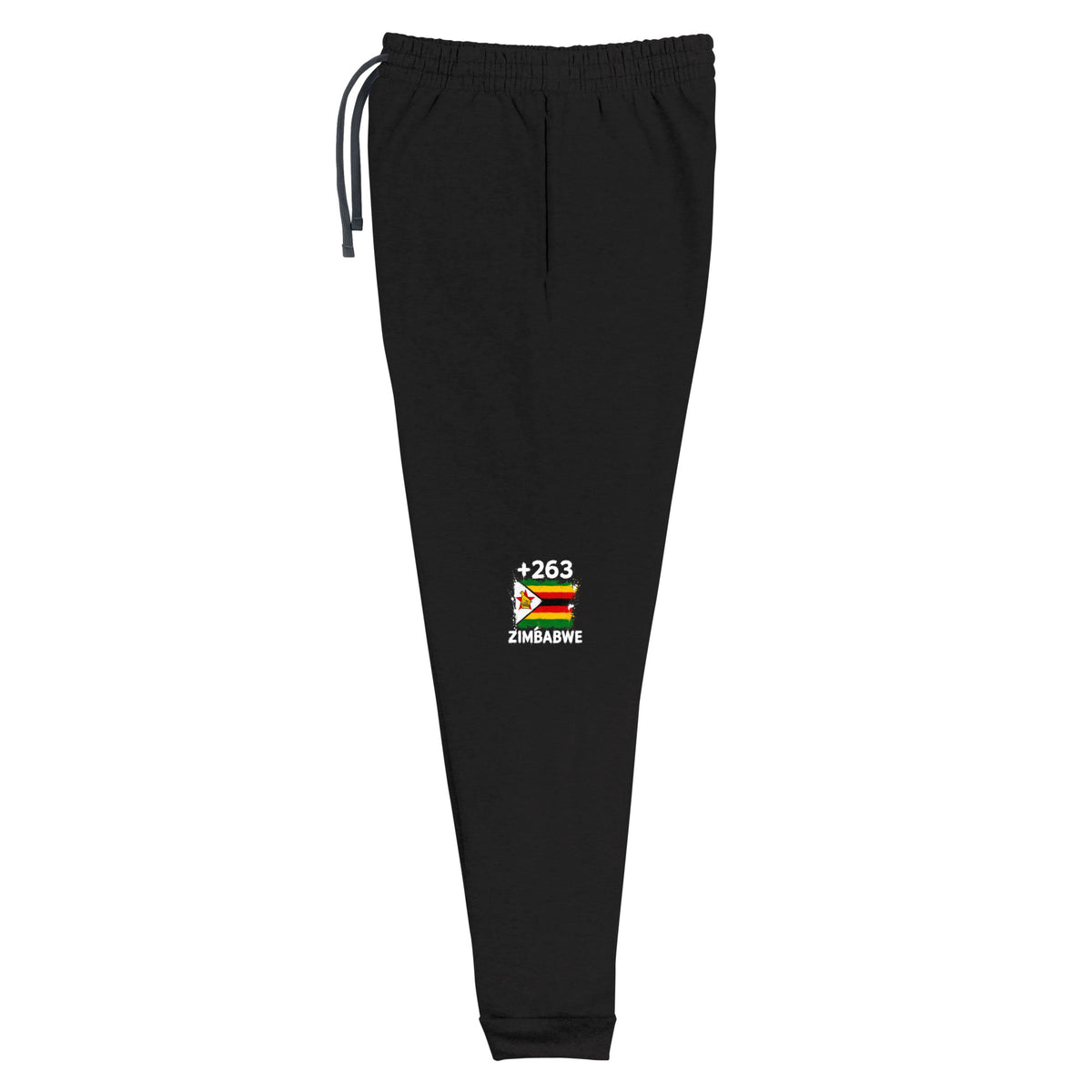 Jogger Zimbabwe +263 vue de face, design drapeau zimbabwéen