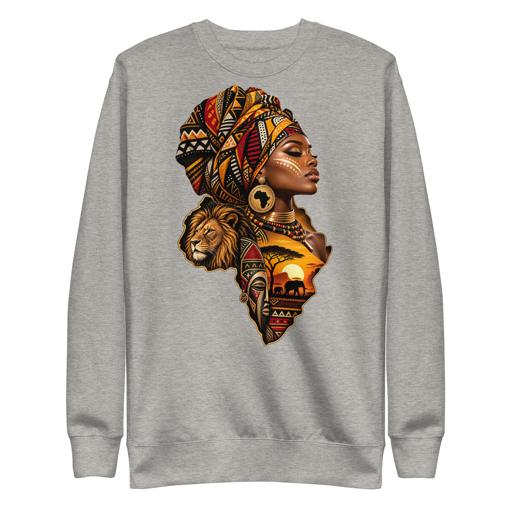 Sweat Gris Africa Queen - vue de face - African Generation