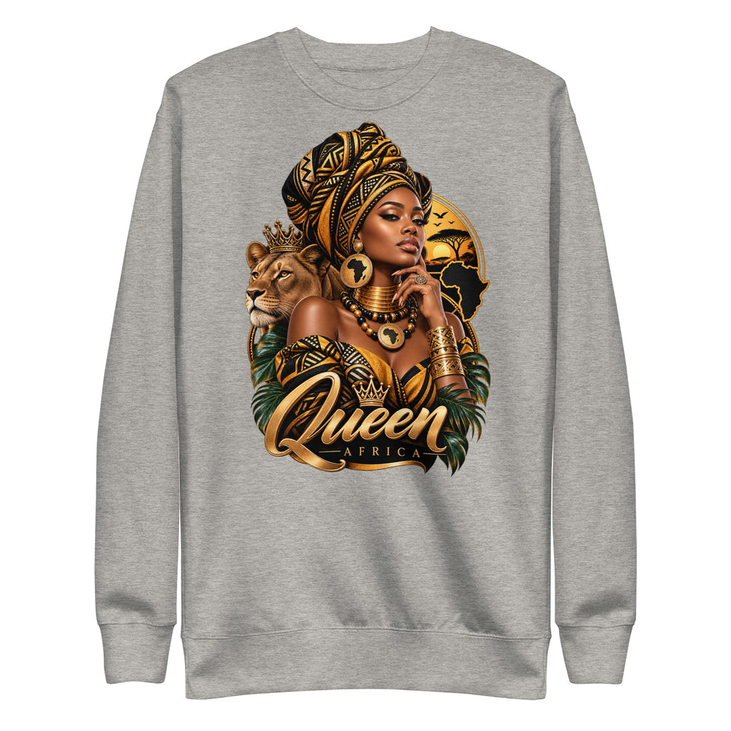 Sweat Gris Queen Africa - vue de face - African Generation