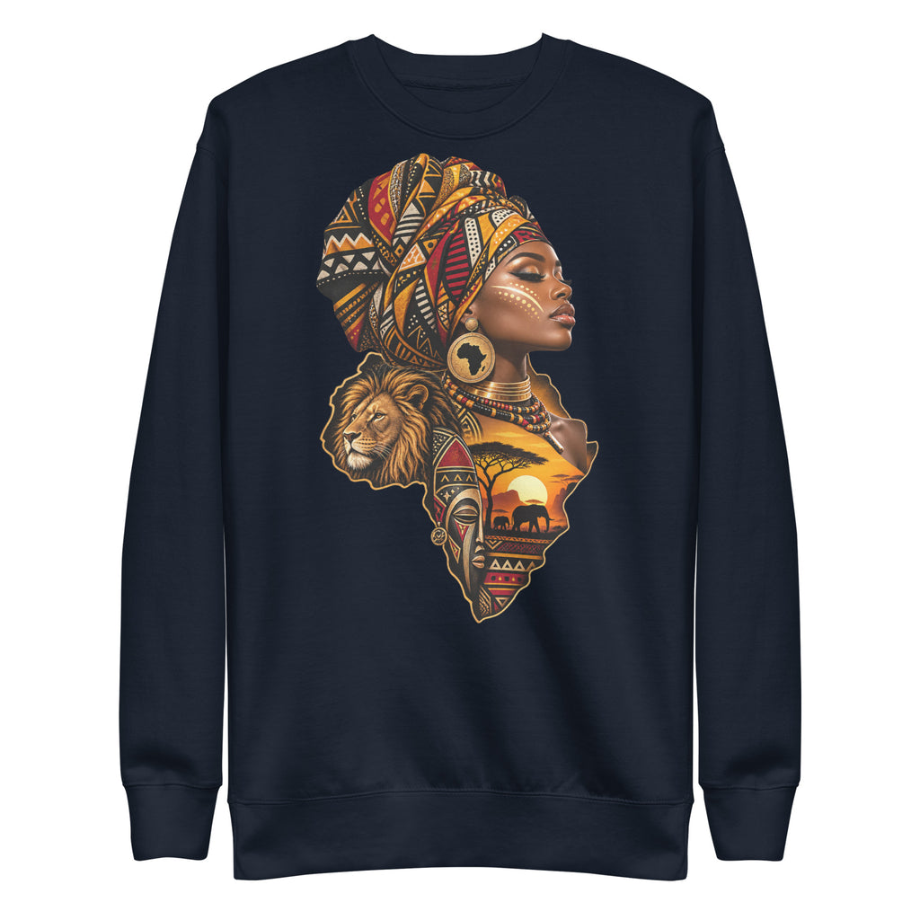 Sweat Marine Africa Queen - vue de face - African Generation