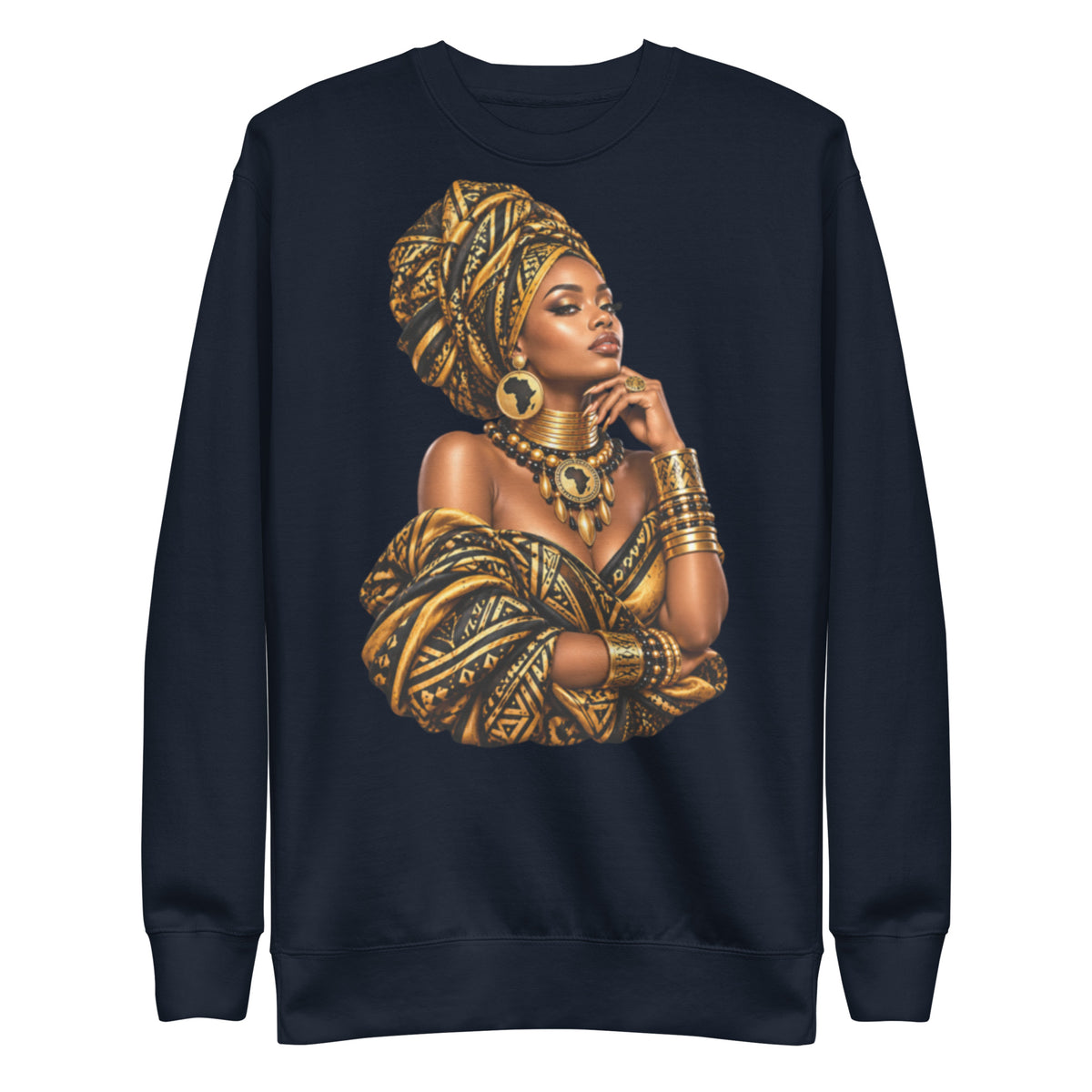 Sweat Marine Queen Royale - vue de face - African Generation