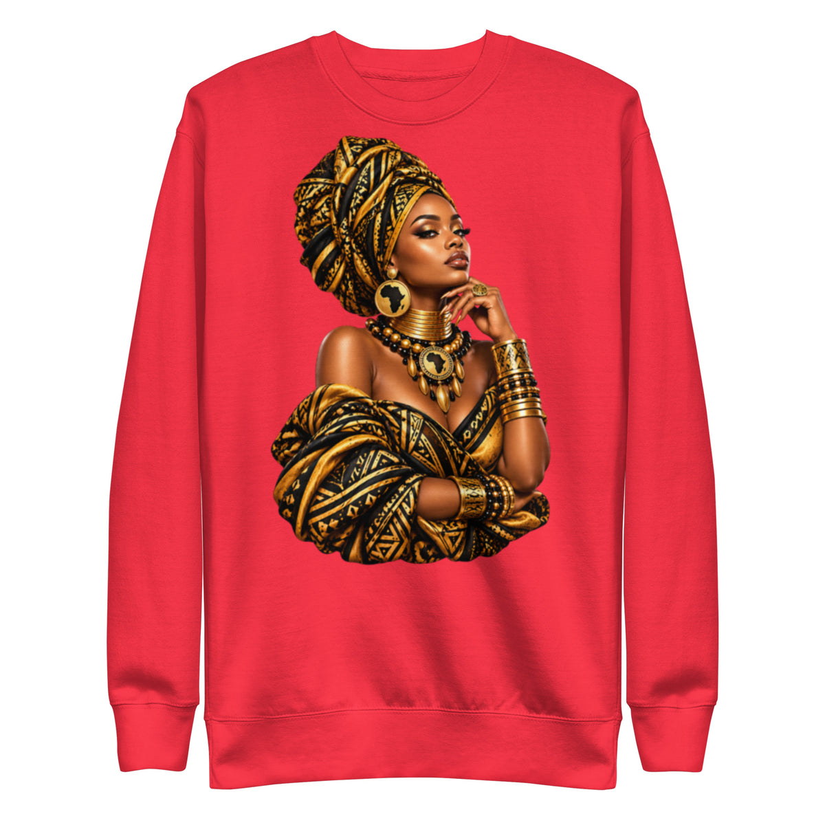 Sweat Rouge Queen Royale - vue de face - African Generation