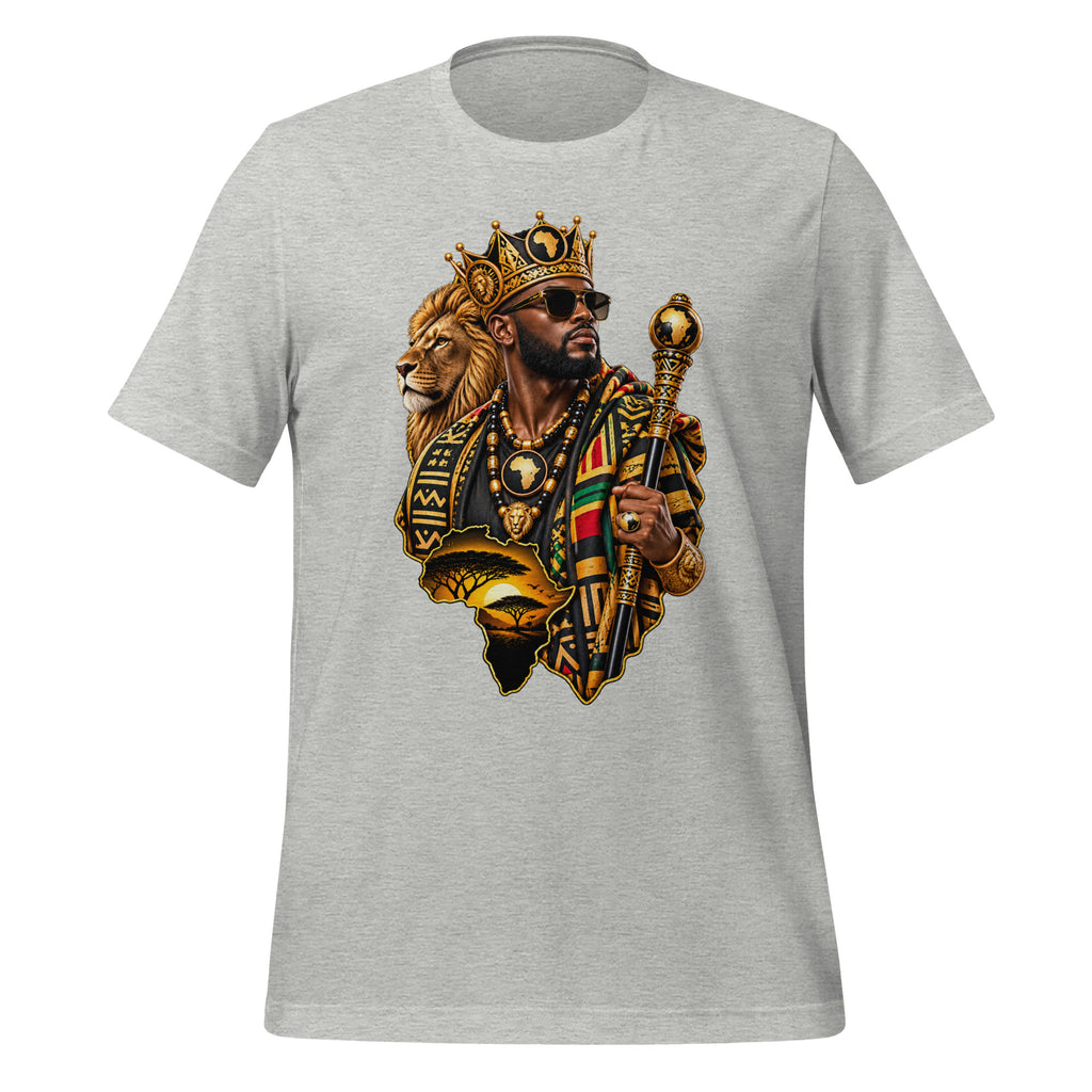 T-shirt Gris King Africa - vue de face - African Generation