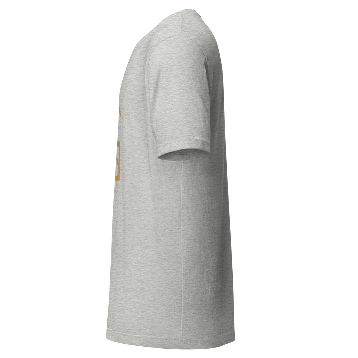 T-shirt Gris Chiné African Generation — Monogramme GA doré - vue de profil gauche - African Generation
