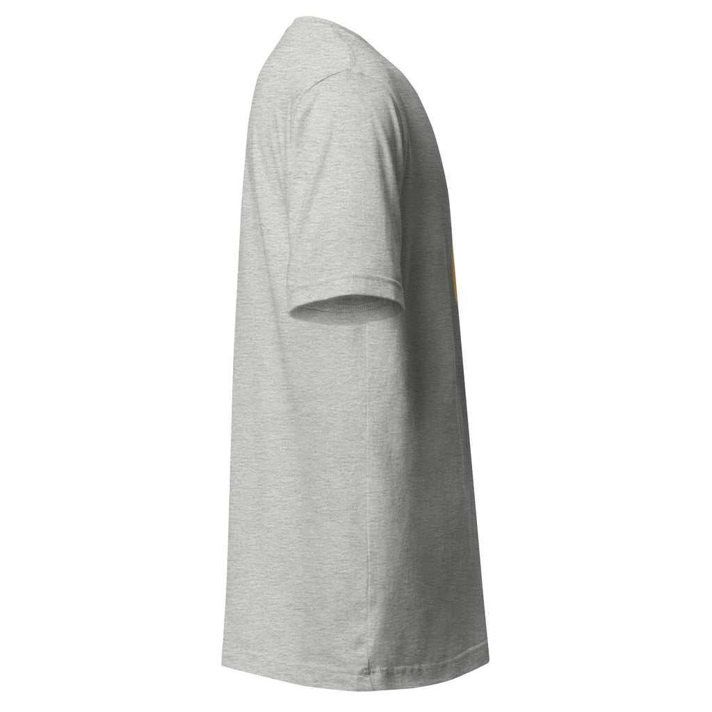 T-shirt Gris Chiné African Generation — Monogramme GA doré - vue de profil droit - African Generation
