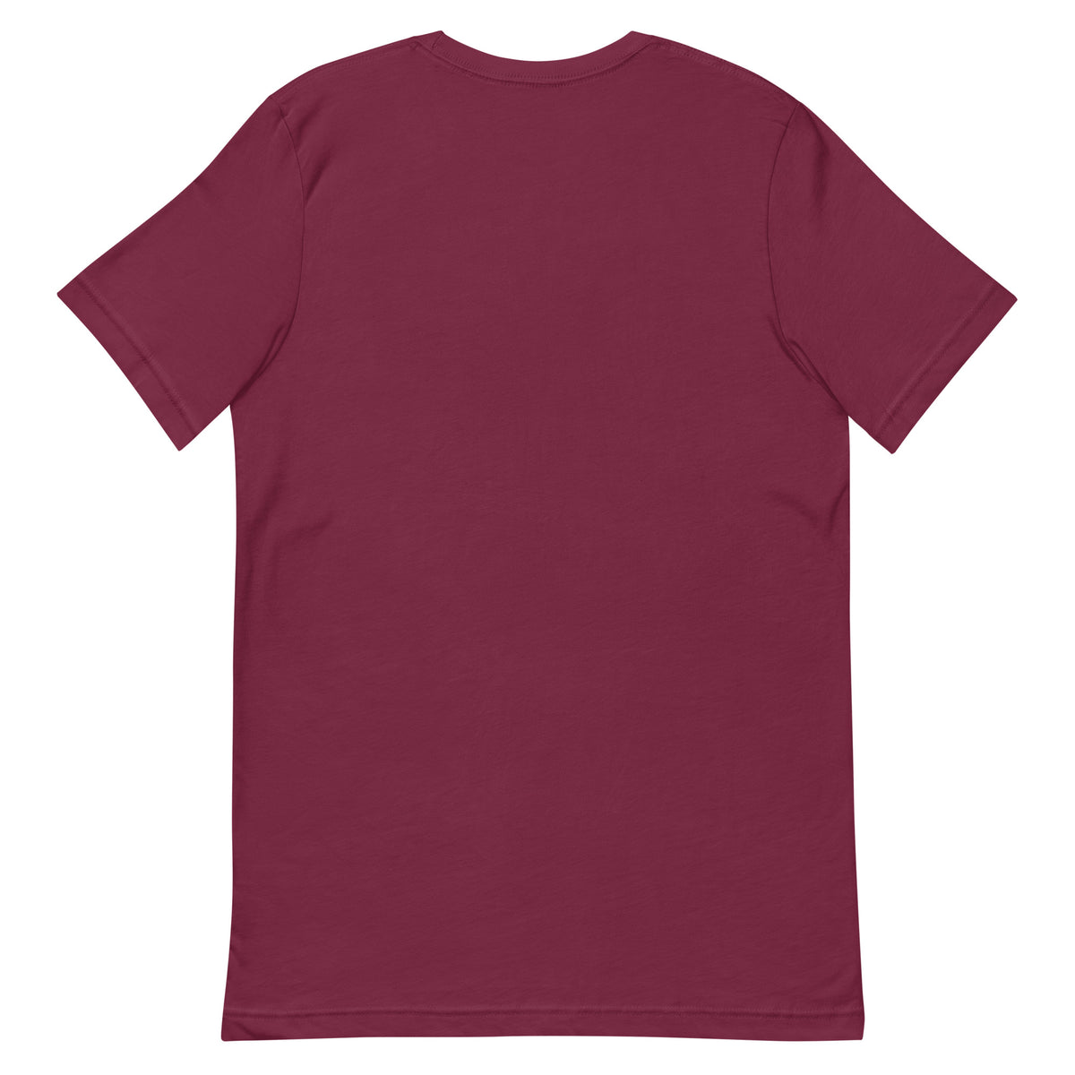 T-shirt Suisse - Maroon avec drapeau floqué effet éclaboussure de peinture - vue de dos - Indicatif Fier
