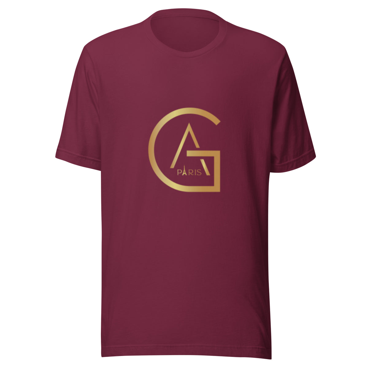 T-shirt Bordeaux African Generation — Monogramme GA doré - vue de face - African Generation