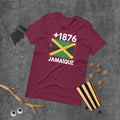 T-shirt Jamaïque +1876 Maroon vue de face, drapeau jamaïcain