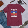 T-shirt Haïti Maroon vue de face, drapeau haïtien