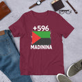 T-shirt Martinique Maroon vue de face, drapeau martiniquais