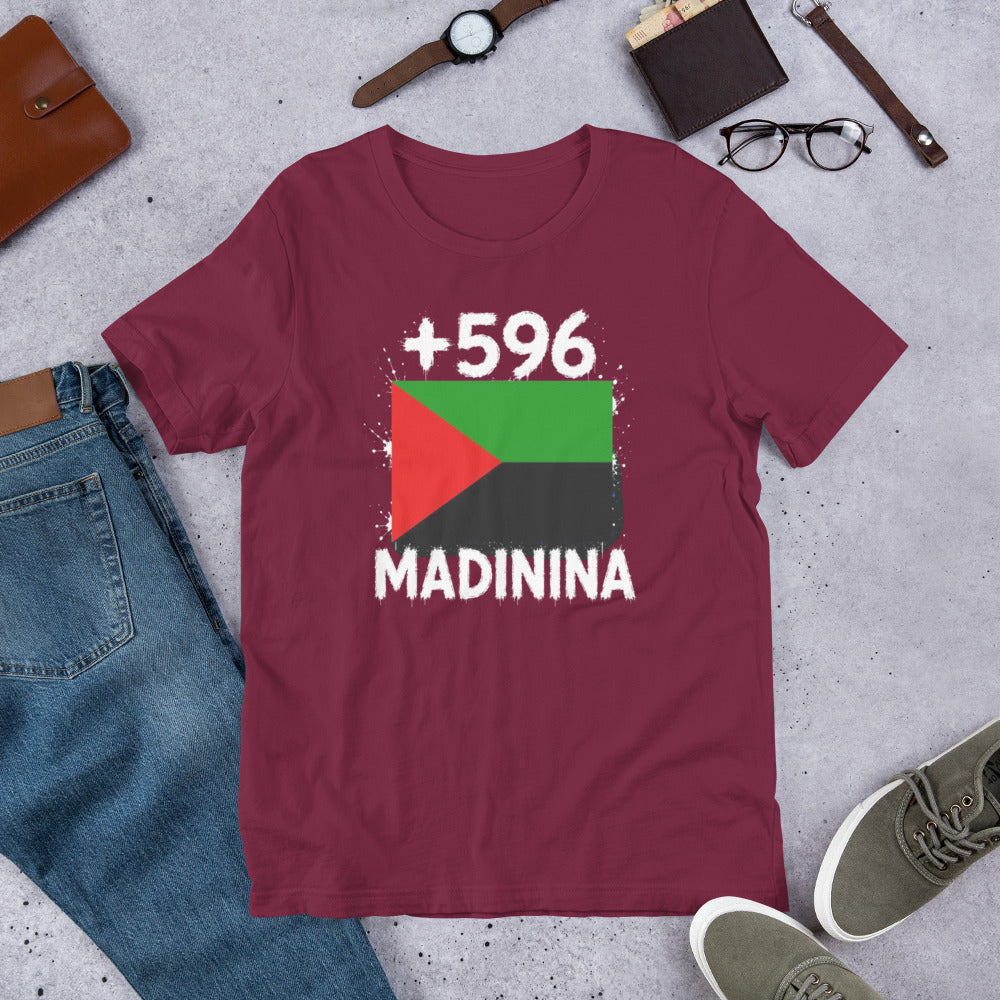 T-shirt Martinique Maroon vue de face, drapeau martiniquais