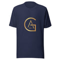 T-shirt Marine African Generation — Monogramme GA doré - vue de face - African Generation