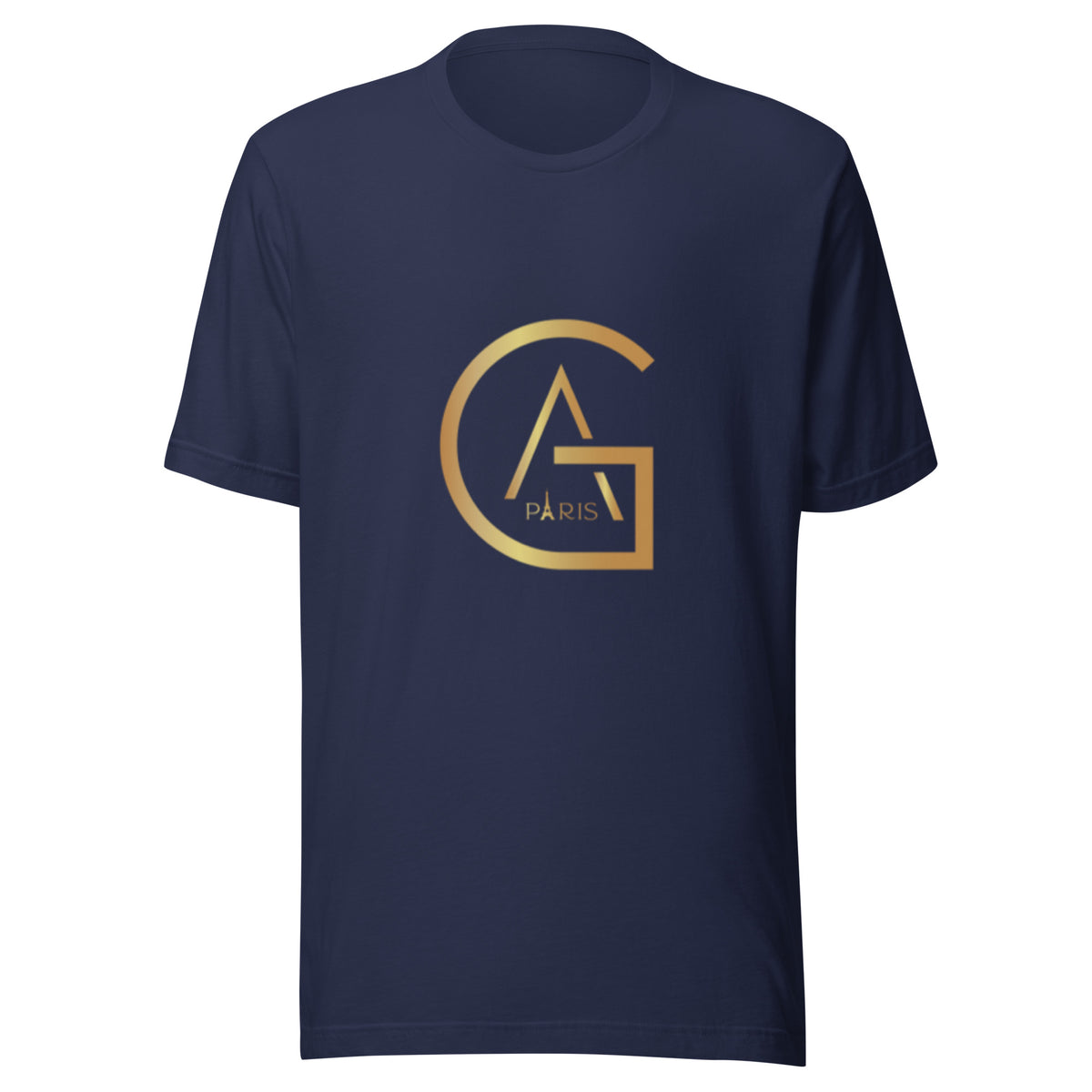 T-shirt Marine African Generation — Monogramme GA doré - vue de face - African Generation