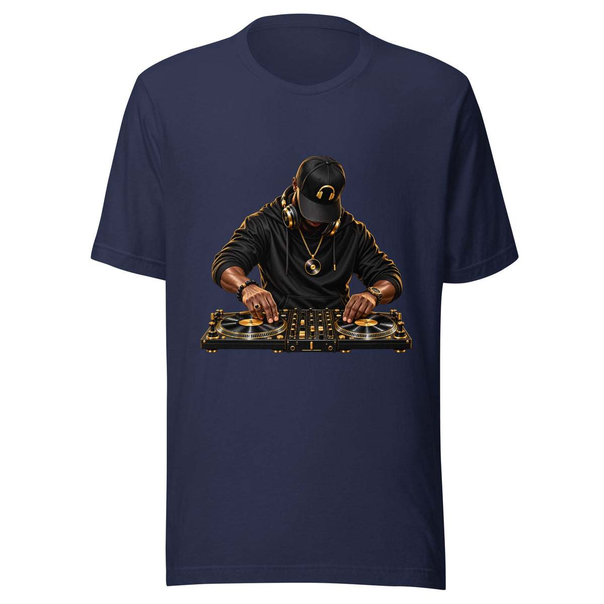 T-shirt Marine Dj Klassic Ethnik - vue de face - African Generation