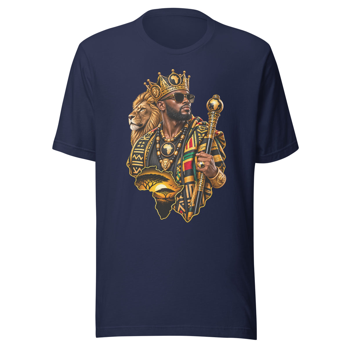 T-shirt Marine King Africa - vue de face - African Generation