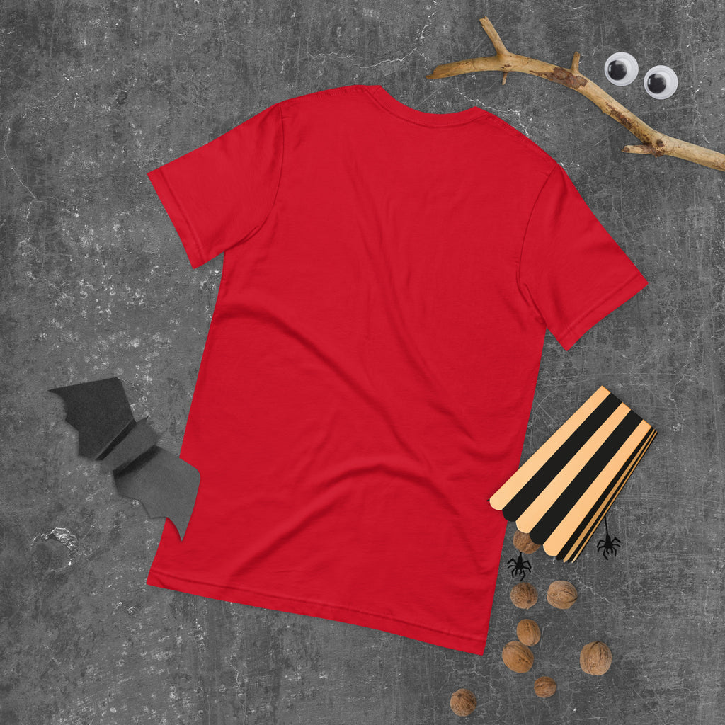T-shirt Afrique du Sud +27 - Red avec drapeau floqué effet éclaboussure de peinture - vue de dos - Indicatif Fier