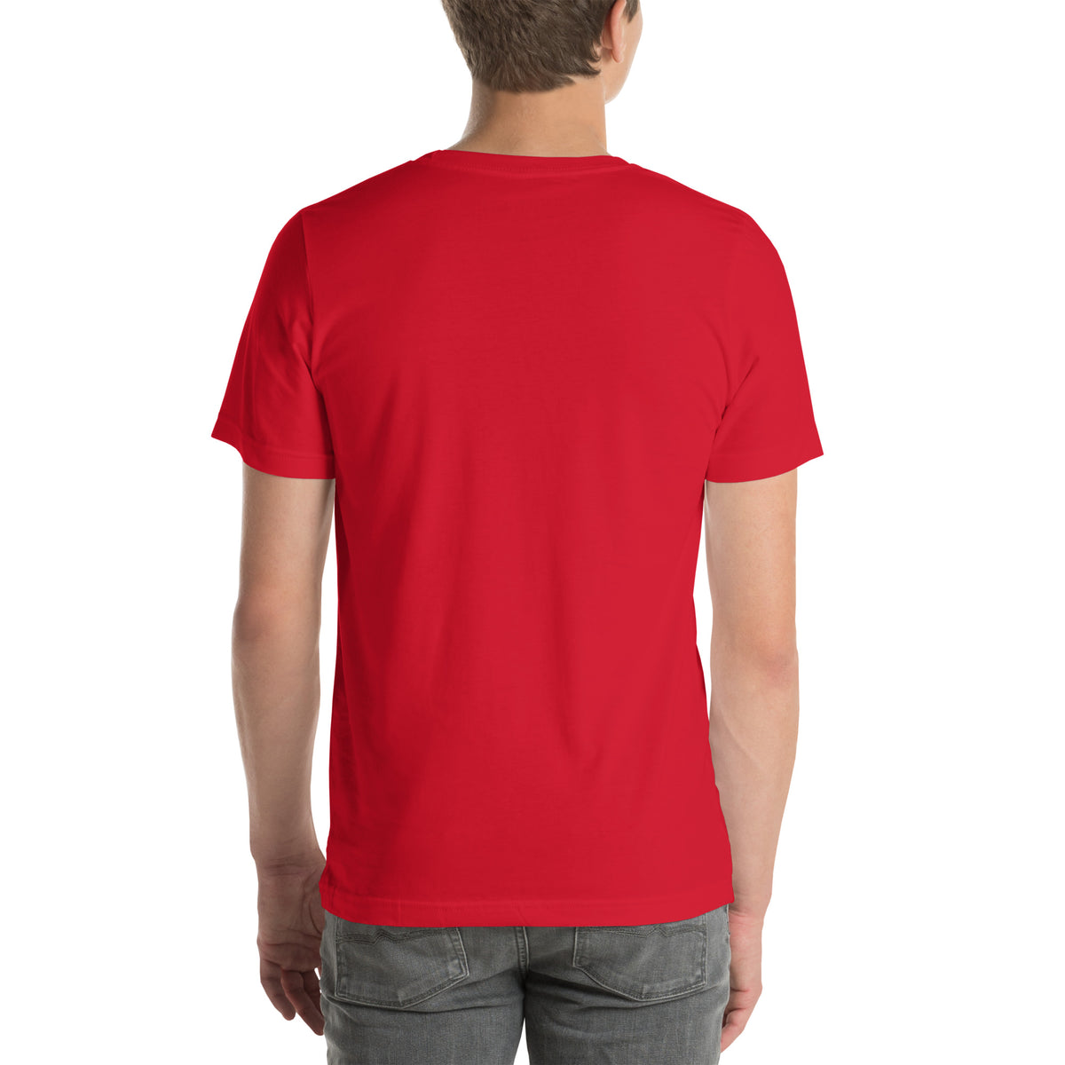 T-shirt Angleterre - Red avec drapeau floqué effet éclaboussure de peinture - vue de dos - Indicatif Fier