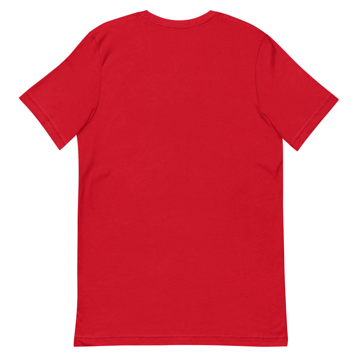 T-shirt Zimbabwe +263 - Rouge avec drapeau floqué effet éclaboussure de peinture - vue de dos - Indicatif Fier