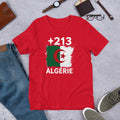 T-shirt Algérie Red vue de face, drapeau algérien