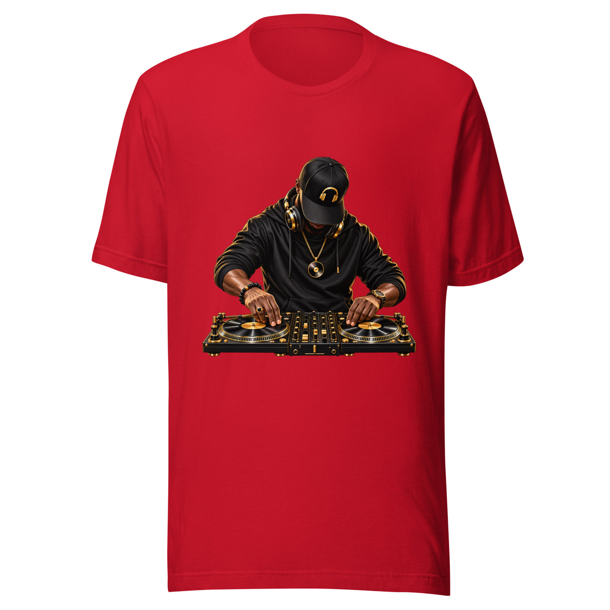 T-shirt Rouge Dj Klassic Ethnik - vue de face - African Generation