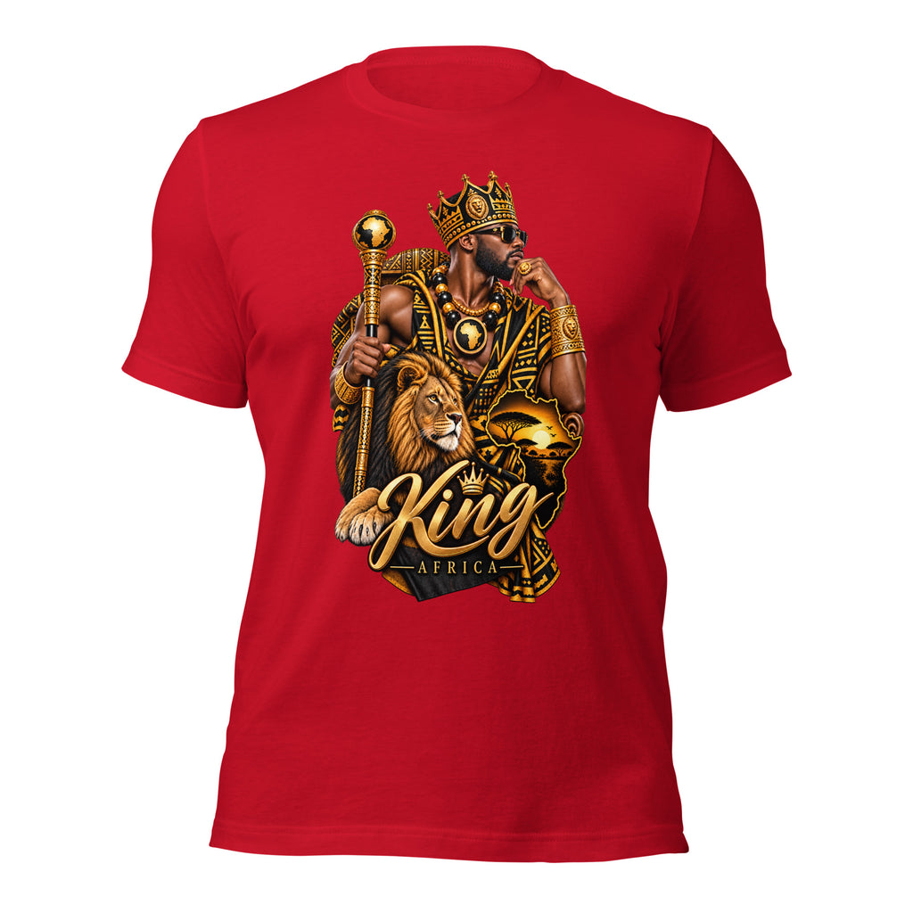 T-shirt Rouge King Africa - vue de face - African Generation
