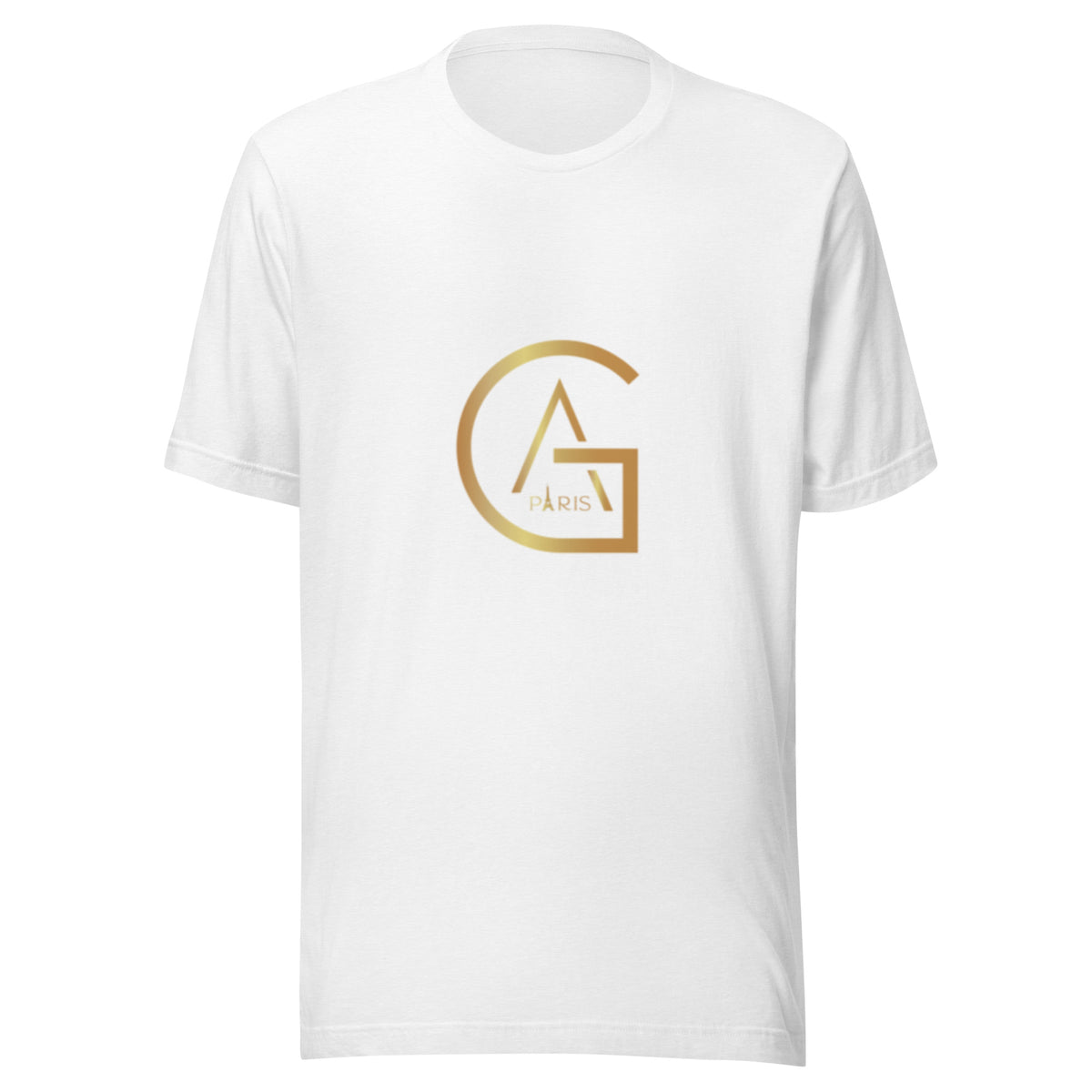 T-shirt Blanc African Generation — Monogramme GA doré - vue de face - African Generation