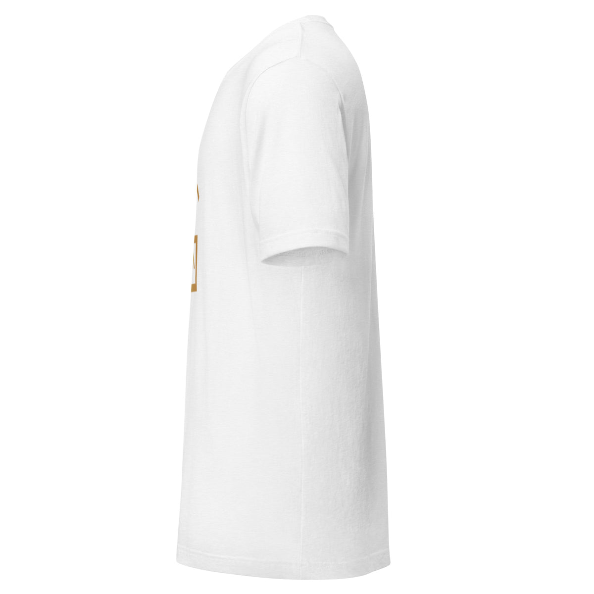 T-shirt Blanc African Generation — Monogramme GA doré - vue de profil gauche - African Generation