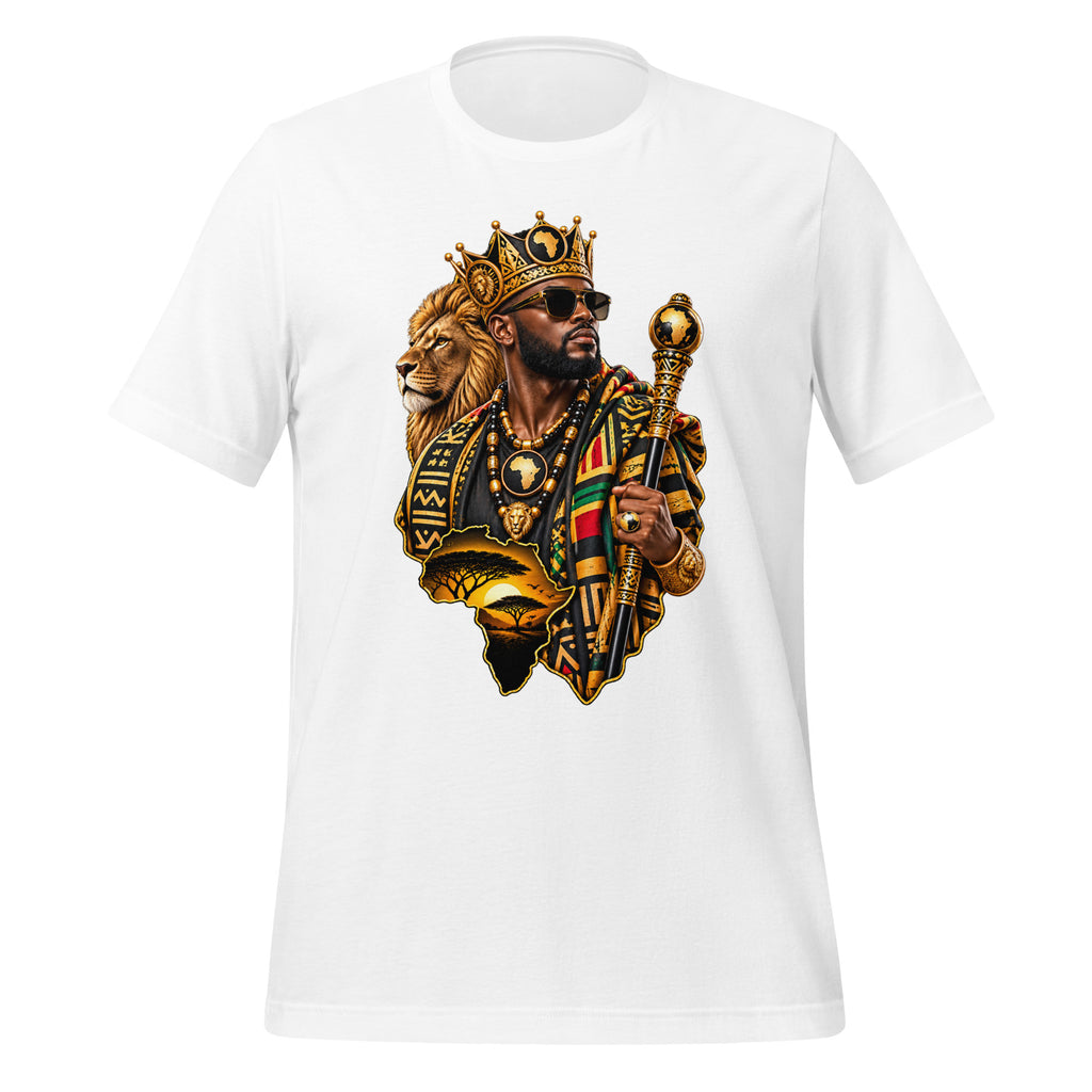 T-shirt Blanc King Africa - vue de face - African Generation
