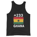 Débardeur Ghana +233 Noir - vue de face