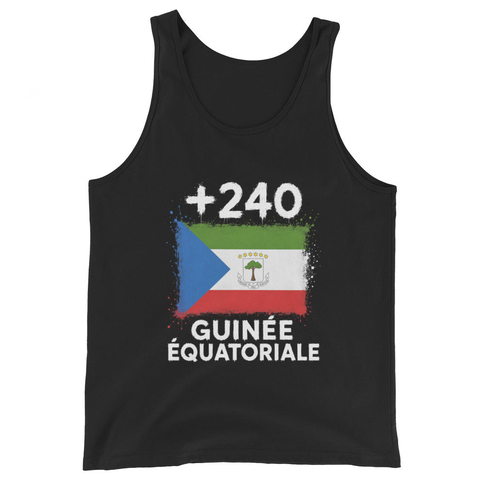 Débardeur Guinée Équatoriale +240 - vue de face avec drapeau et indicatif téléphonique