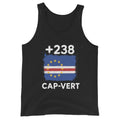 Débardeur Cap-Vert +238 vue de face, drapeau et indicatif floqués