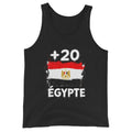 Débardeur Égypte +20 vue de face, design drapeau égyptien