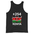Débardeur Kenya +254 vue de face, design drapeau kényan