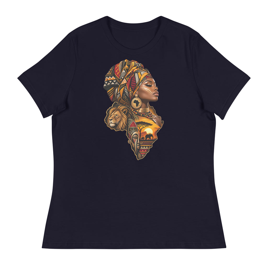 T-shirt Marine Africa Queen - vue de face - African Generation
