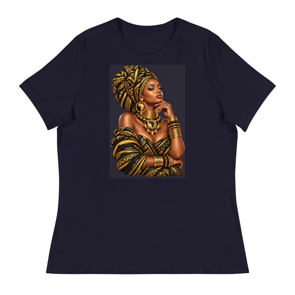 T-shirt Marine Queen Royale - vue de face - African Generation