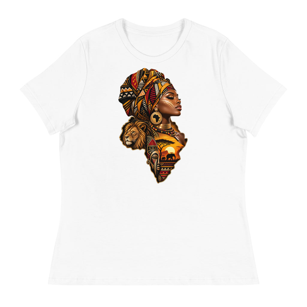 T-shirt Gris Africa Queen - vue de face - African Generation